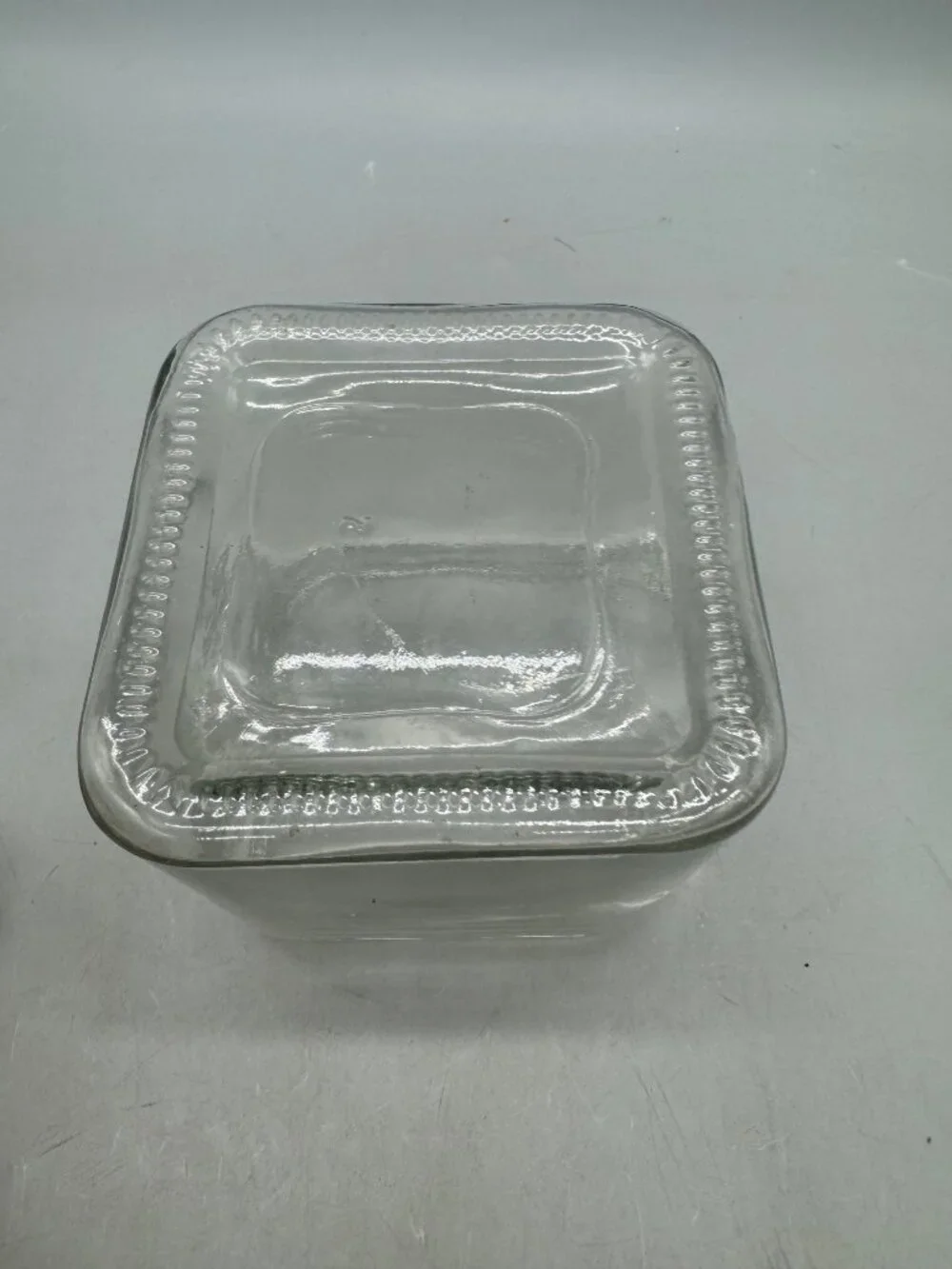 Square Clear Glass Jar vase container READ